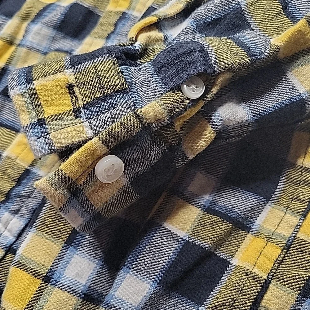 GYMBOREE Toddler Boys Yellow Plaid Fall Flannel‎ 2011 Shirt Size 2T